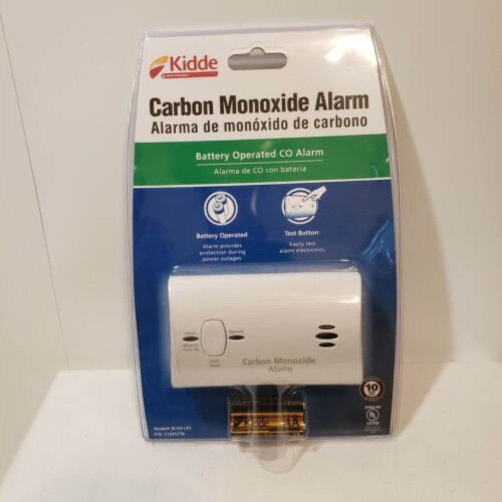 Kidde Carbon Monoxide Alarm Battery Operated CO Detector Monitor 9C05-LP2